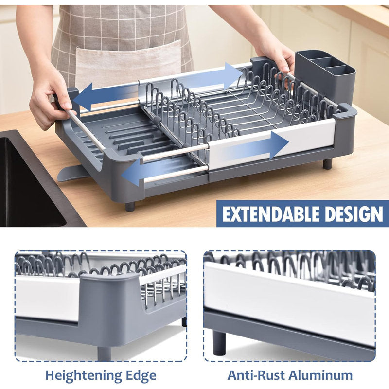 KINGRACK Adjustable Stainless Steel Dish Rack