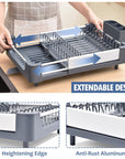 KINGRACK Adjustable Stainless Steel Dish Rack