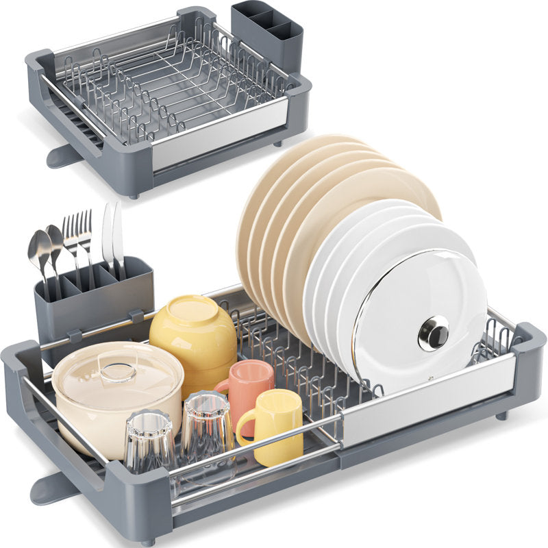 KINGRACK Adjustable Stainless Steel Dish Rack