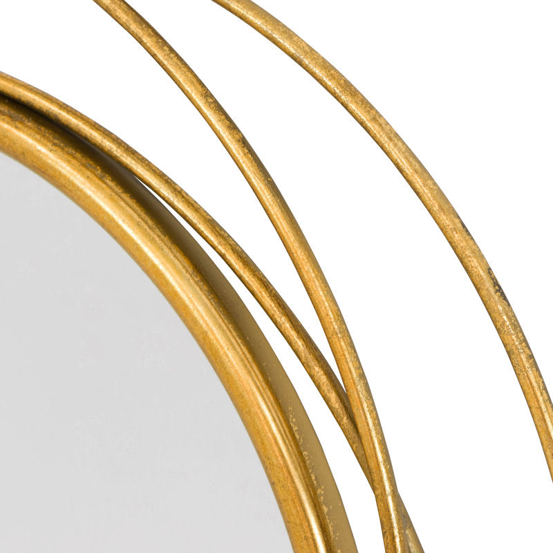 Mercury Row Ansley Round Metal Modern Wall Mirror - lifestyle view