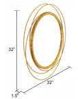 Mercury Row Ansley Round Metal Modern Wall Mirror - detail view