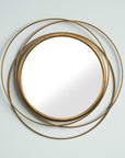 Mercury Row Ansley Round Metal Modern Wall Mirror - close-up frame