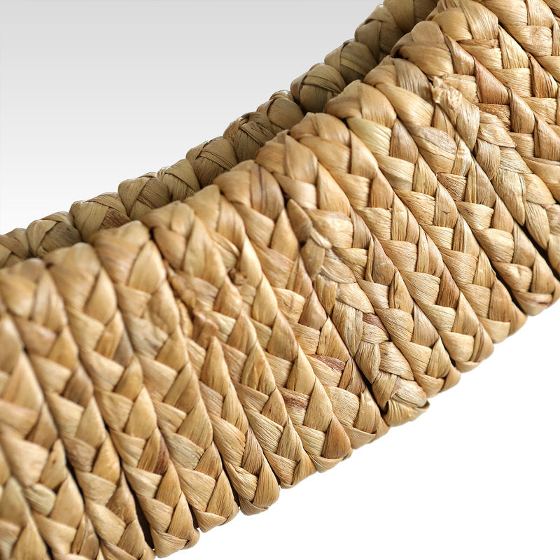 East Urban Home Handwoven Grass Round Wall Mirror - detail view