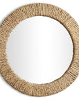 East Urban Home Handwoven Grass Round Wall Mirror - back view