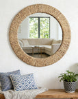 East Urban Home Handwoven Grass Round Wall Mirror - lifestyle view