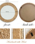 East Urban Home Handwoven Grass Round Wall Mirror - room view