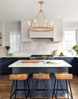 Sand & Stable Hendon 12-Light Farmhouse Wagon Wheel Chandelier