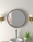 Mercury Row Loftis Solid Wood Mirror - natural wood grain detail