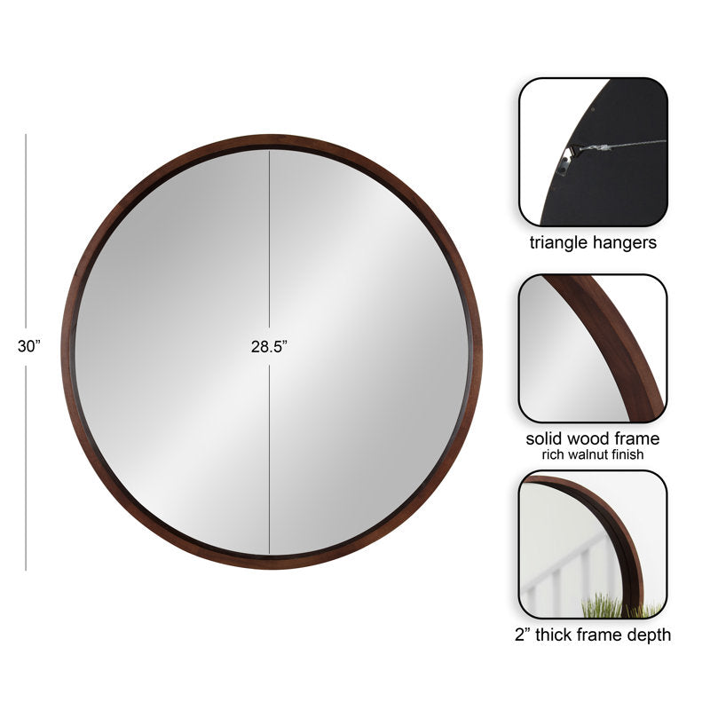 Mercury Row Loftis Mirror - Walnut Brown