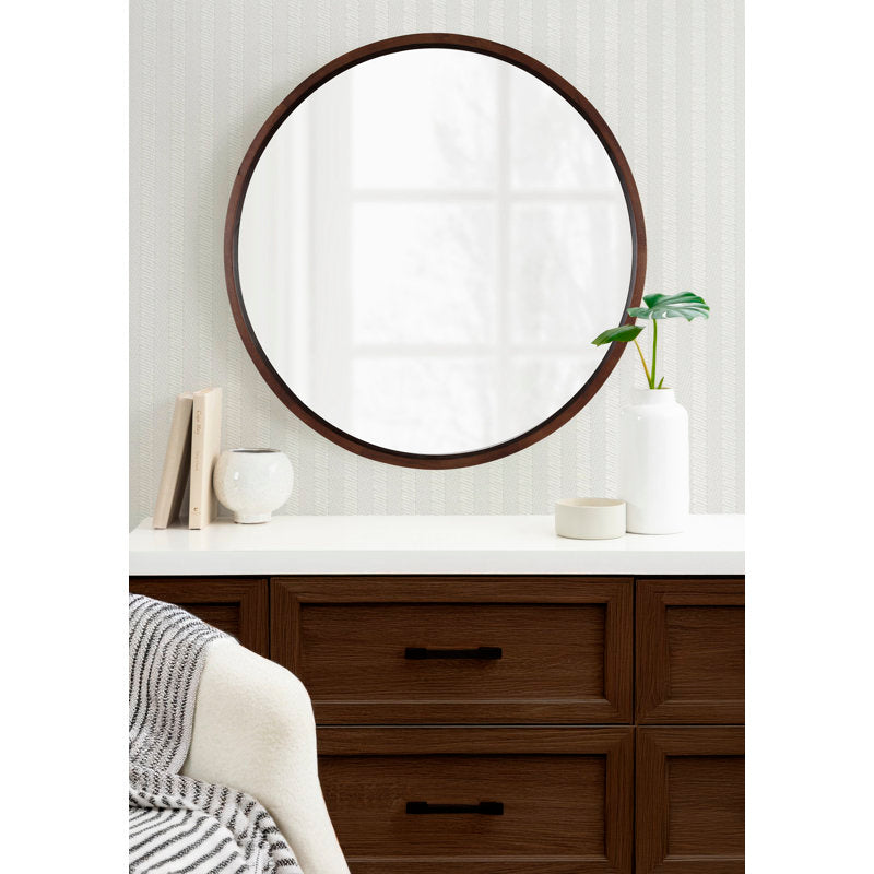 Mercury Row Loftis Mirror - Walnut Brown