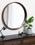 Mercury Row Loftis Mirror - Walnut Brown