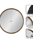 Mercury Row Loftis Mirror - Rustic Brown