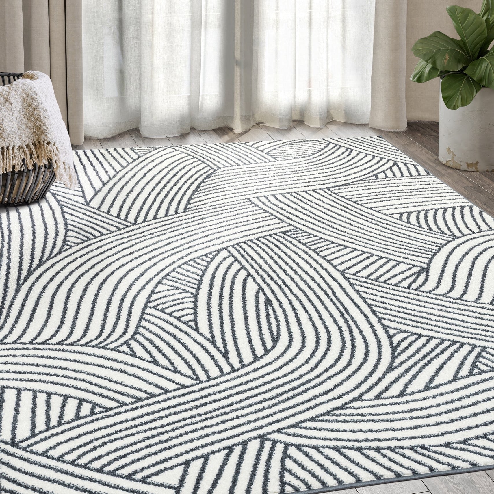 White &amp; Grey Area Rugs