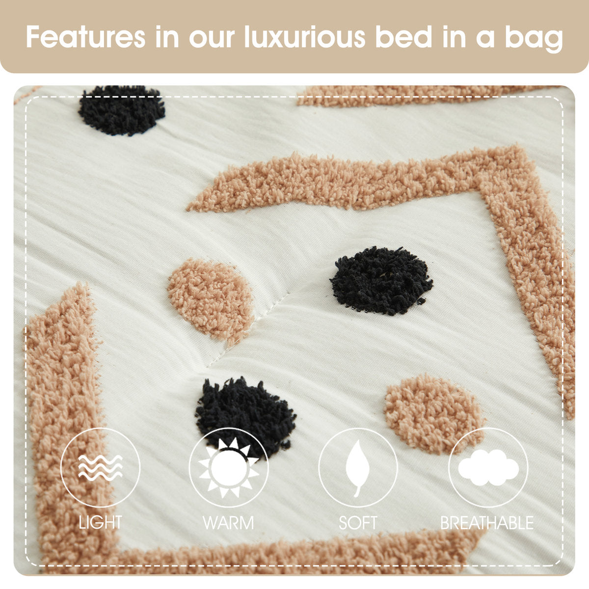 Olga 7-Piece Embroidered Comforter Set - Taupe