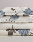 SLEEPBELLA Comforter Set, 600TC Cotton Down Alternative, 3-Piece Botanical Floral (Off-White)