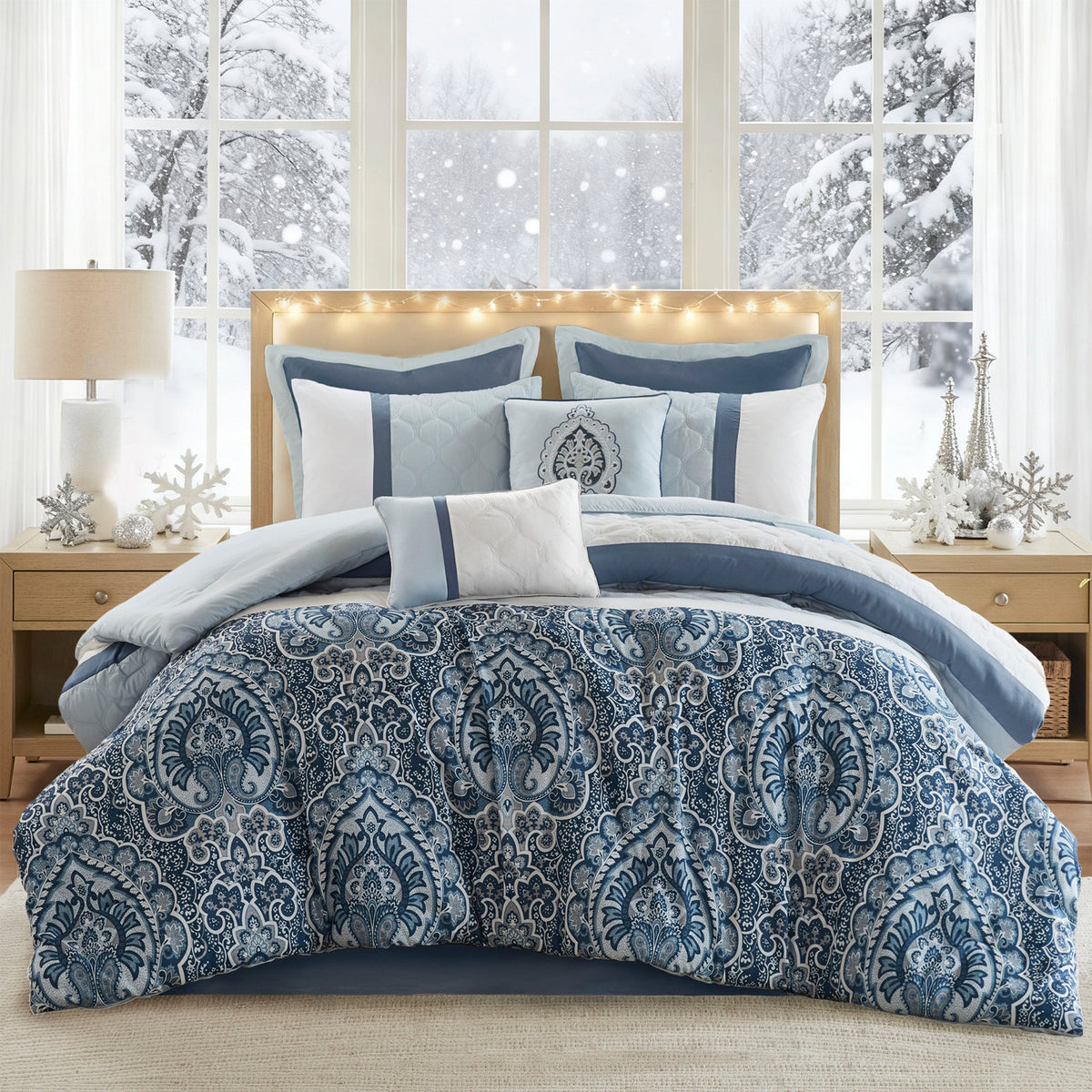 Shawnee 8-Piece Comforter Set - Blue
