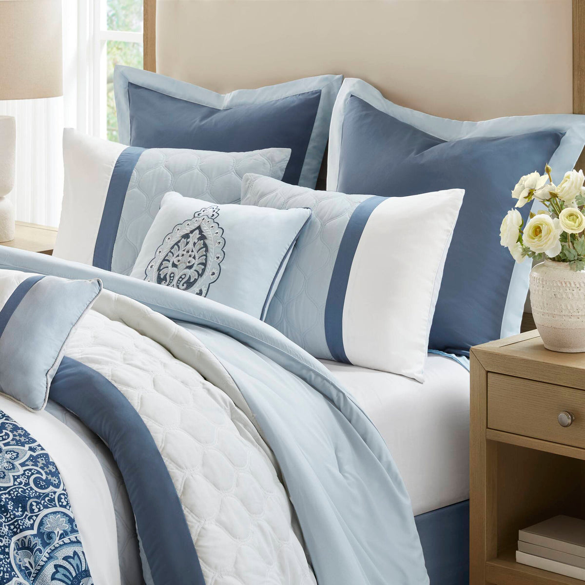 Shawnee 8-Piece Comforter Set - Blue