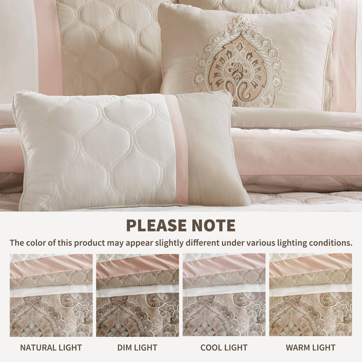 Shawnee 8-Piece Comforter Set - Blush
