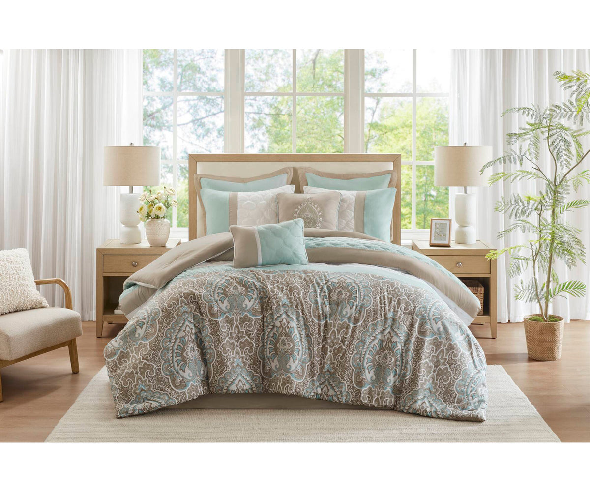 Shawnee 8-Piece Comforter Set - Seafoam
