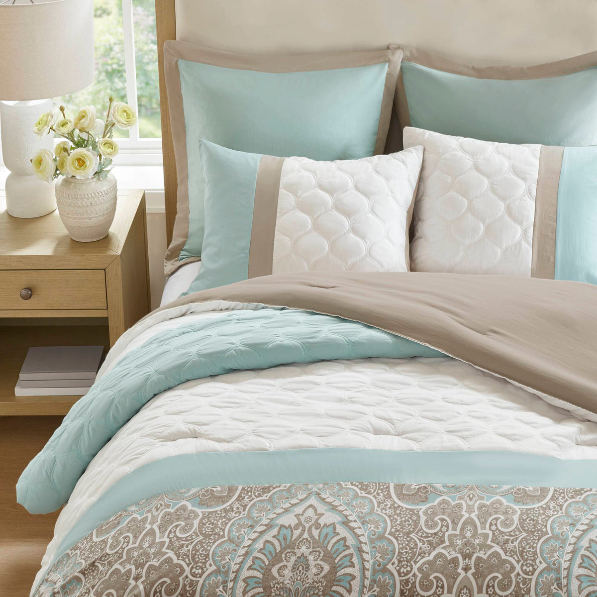 Shawnee 8-Piece Comforter Set - Seafoam