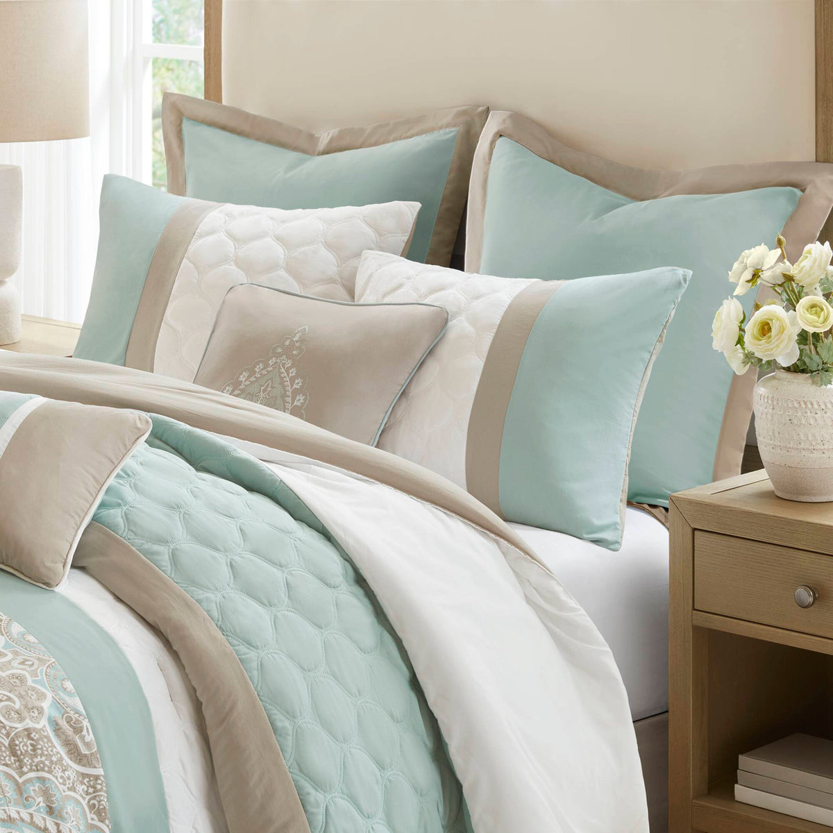 Shawnee 8-Piece Comforter Set - Seafoam