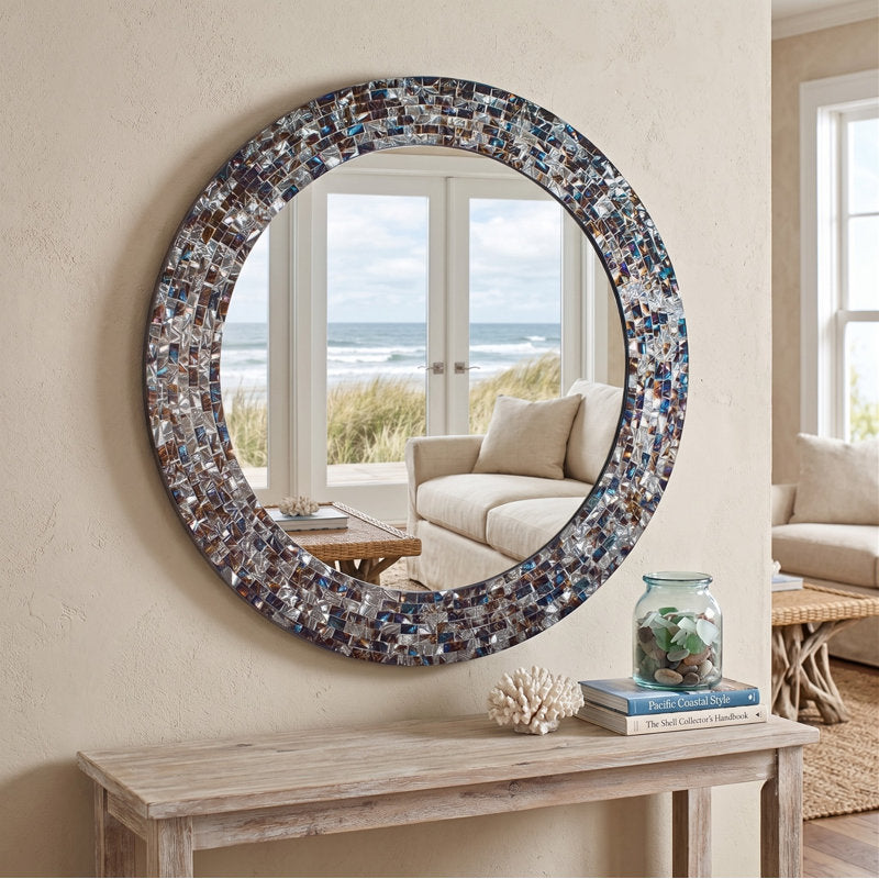 World Menagerie Toolleen Round Mirror - Silver