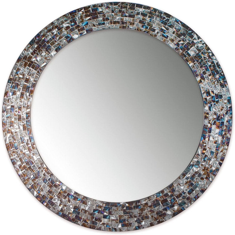 World Menagerie Toolleen Round Mirror - Silver