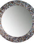 World Menagerie Toolleen Round Mirror - Silver