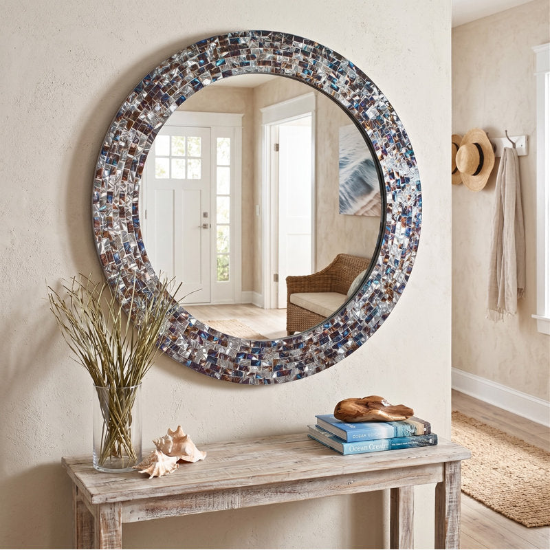 World Menagerie Toolleen Round Mirror - Silver