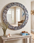 World Menagerie Toolleen Round Mirror - Silver