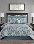 Odette 8 Piece Jacquard Comforter Set