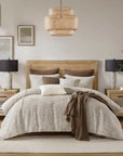 Madison Park Signature Chapman Comforter Set — Neutral Ivory, full bed view