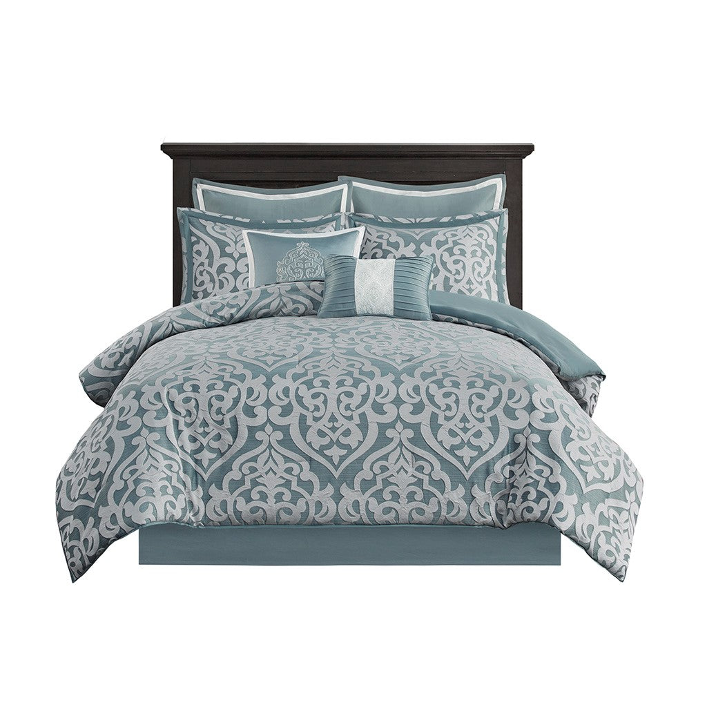 Odette 8 Piece Jacquard Comforter Set