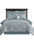 Odette 8 Piece Jacquard Comforter Set