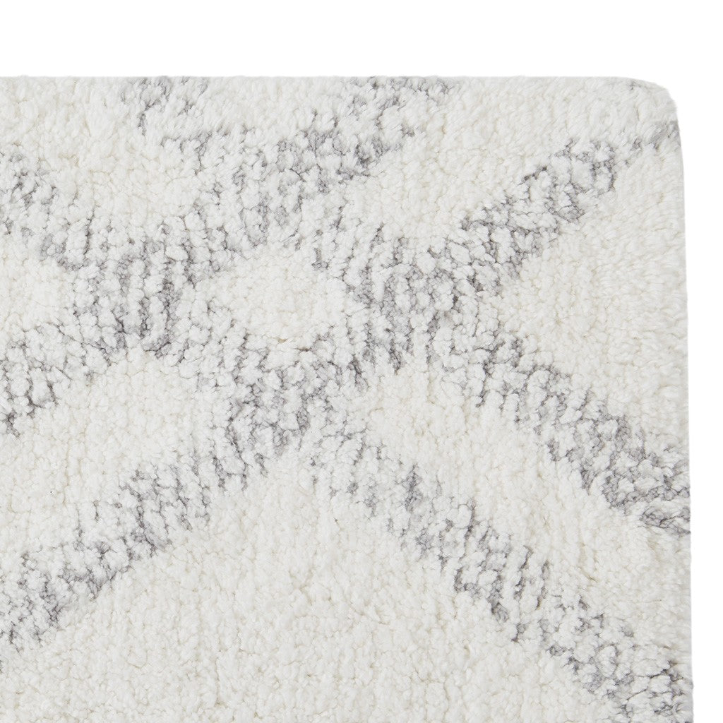 Ansel Geo Diamond Yarn Dyed 100 % Cotton Tufted Bath Rug