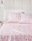 Pink Rainbow Bed Sheet Sets For Girls