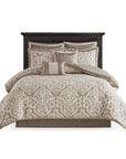 Odette 8 Piece Jacquard Comforter Set