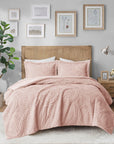 Arya Embroidered Medallion Faux Fur Ultra Plush Comforter Mini Set By Madison Park