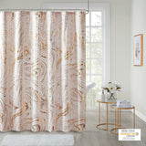 Marble Metallic Shower Curtain