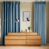 Sky Blue Solid Curtain Panel