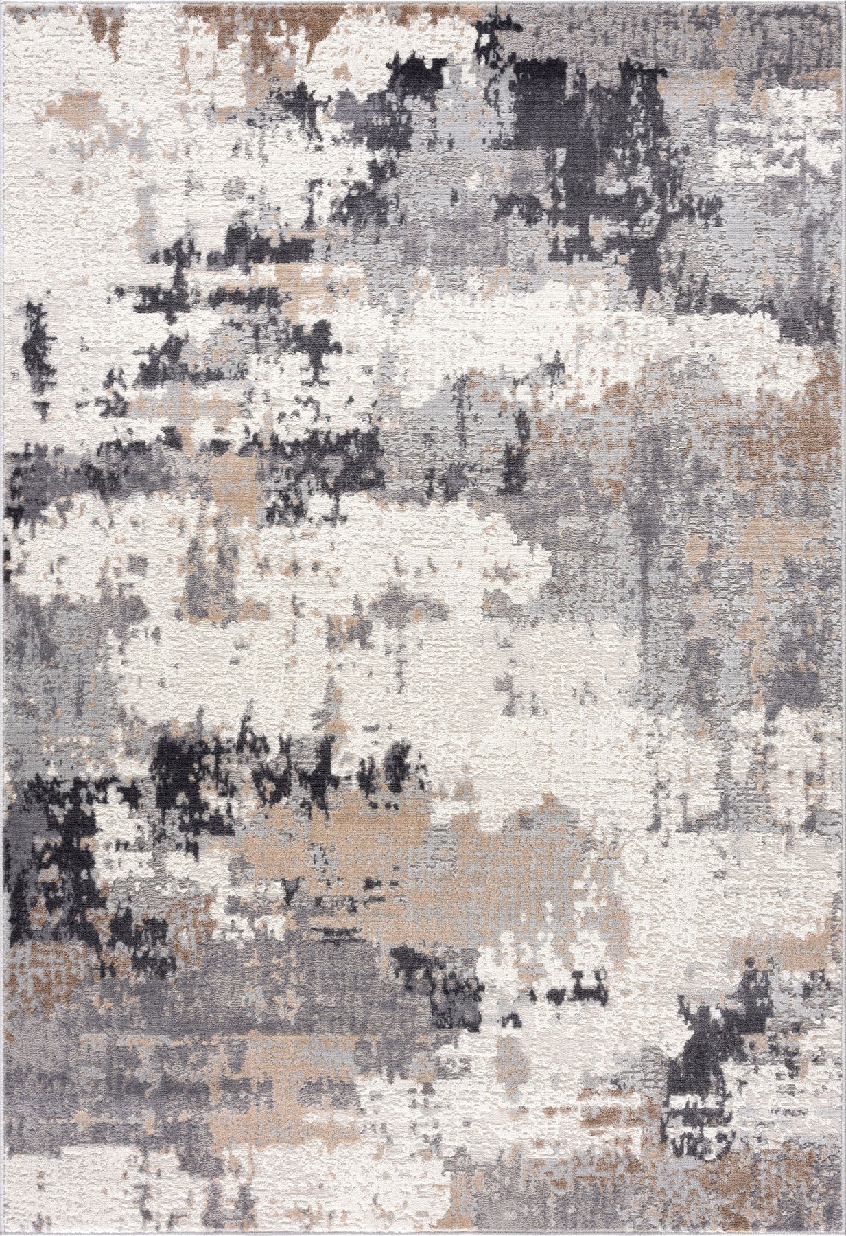 Brown Abstract Area Rug