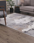 Brown Abstract Area Rug