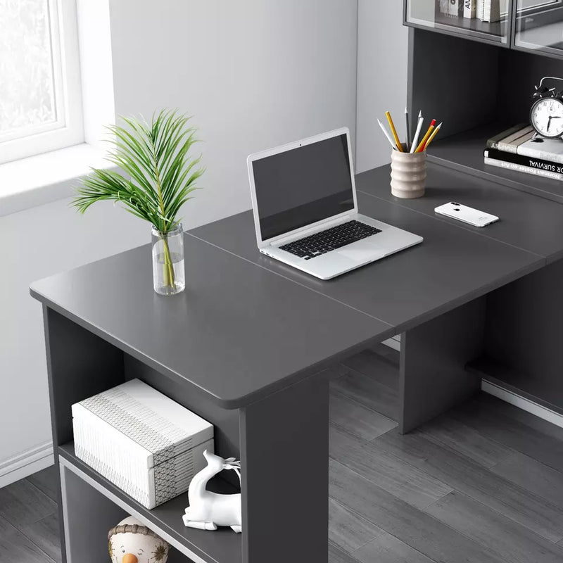 Adjustable Bookshelf & Office Desk - Multifunctional Furniture