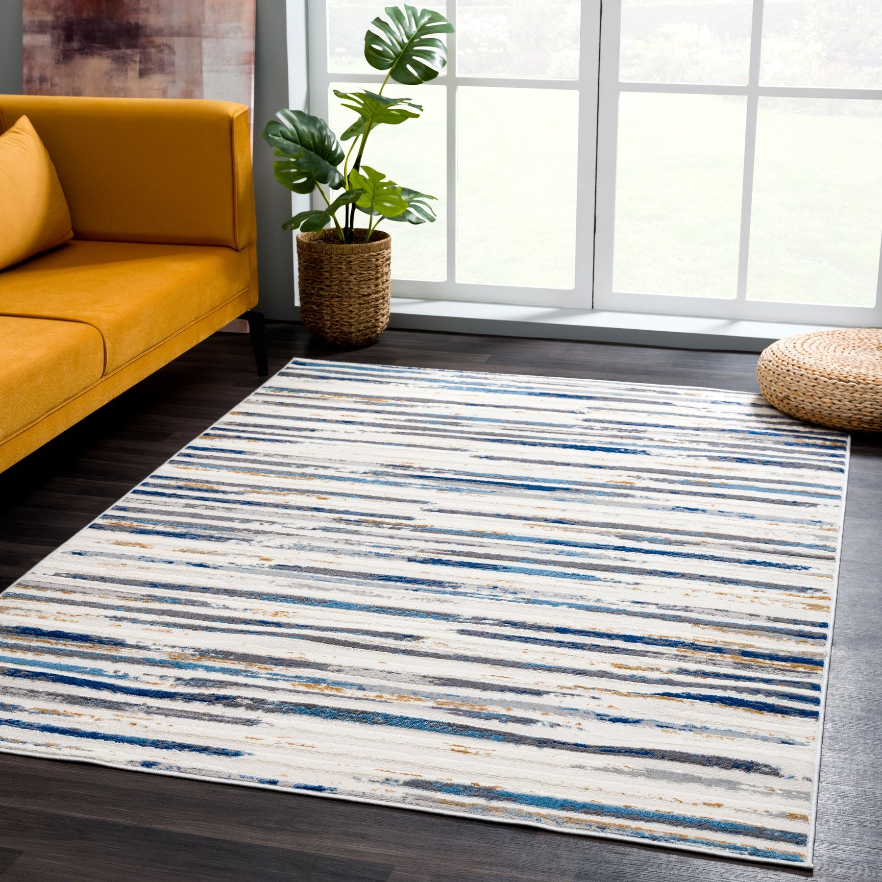 Oxford Stripe 6&#39; x 9&#39; Area Rug