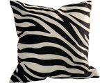 Cushion Throw Pillow - Black & White Velvet (FILLING INCLUDED) - The Jardine Store