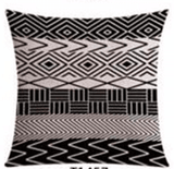 Decorative Linen Cotton Pattern Cushion (FILLING INCLUDED) - The Jardine Store