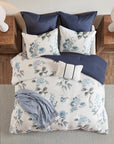 Zennia 7 PC Printed Seersucker Comforter Set with Throw Blanket by Madison Park