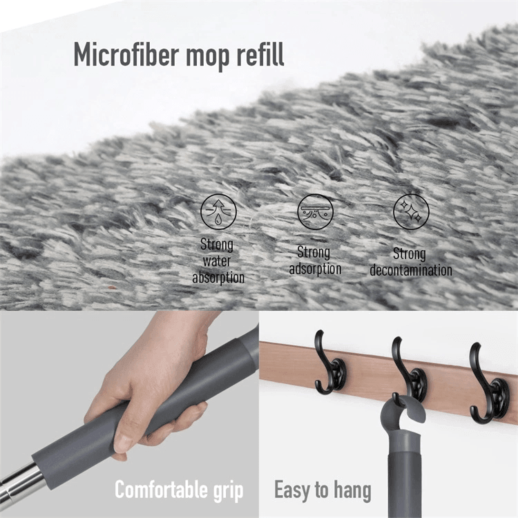 MICROFIBER SELF-CLEANING MOP - The Jardine Store