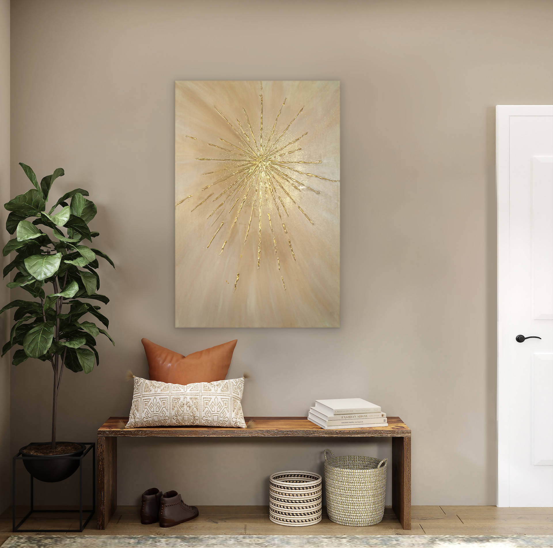 Midas Star - Handpainted Canvas Art - MyJardine