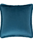 Movinch Velvet Fringe Cushion Throw Pillow (Blue) - The Jardine Store